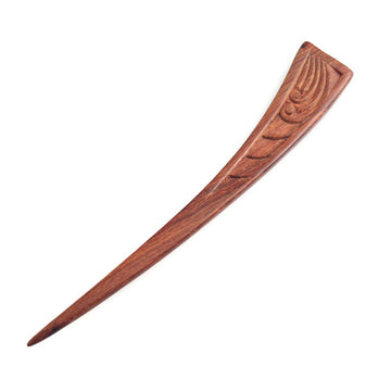 CrystalMood Handmade Carved Wood Hair Stick Waves Rosewood